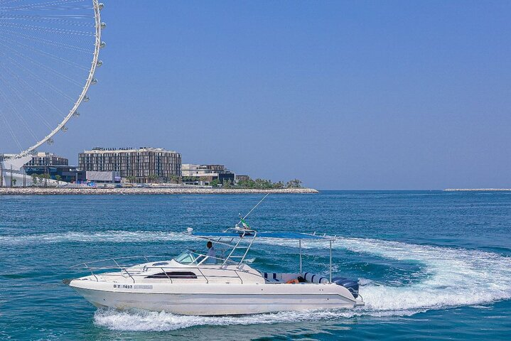 Experience the luxurious freedom of sailing through the stunning coastlines of Dubai with the iconic skyline as your backdrop. An unforgettable journey awaits on your private yacht.